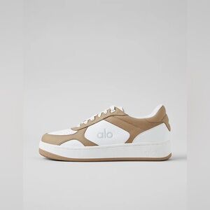 ALO Recovery Mode Sneakers Gravel Leather Unisex M12.5 / W14 W/Box Extra Laces